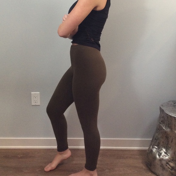 Forever 21 olive green leggings, size S - Picture 3 of 4